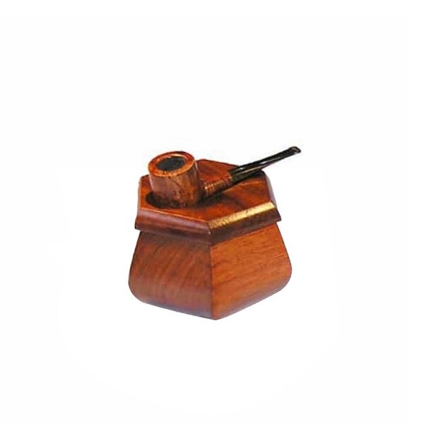 Ξύλινο Βάζο Καπνού Πίπας με μια ξύλινη πίπα επάνω