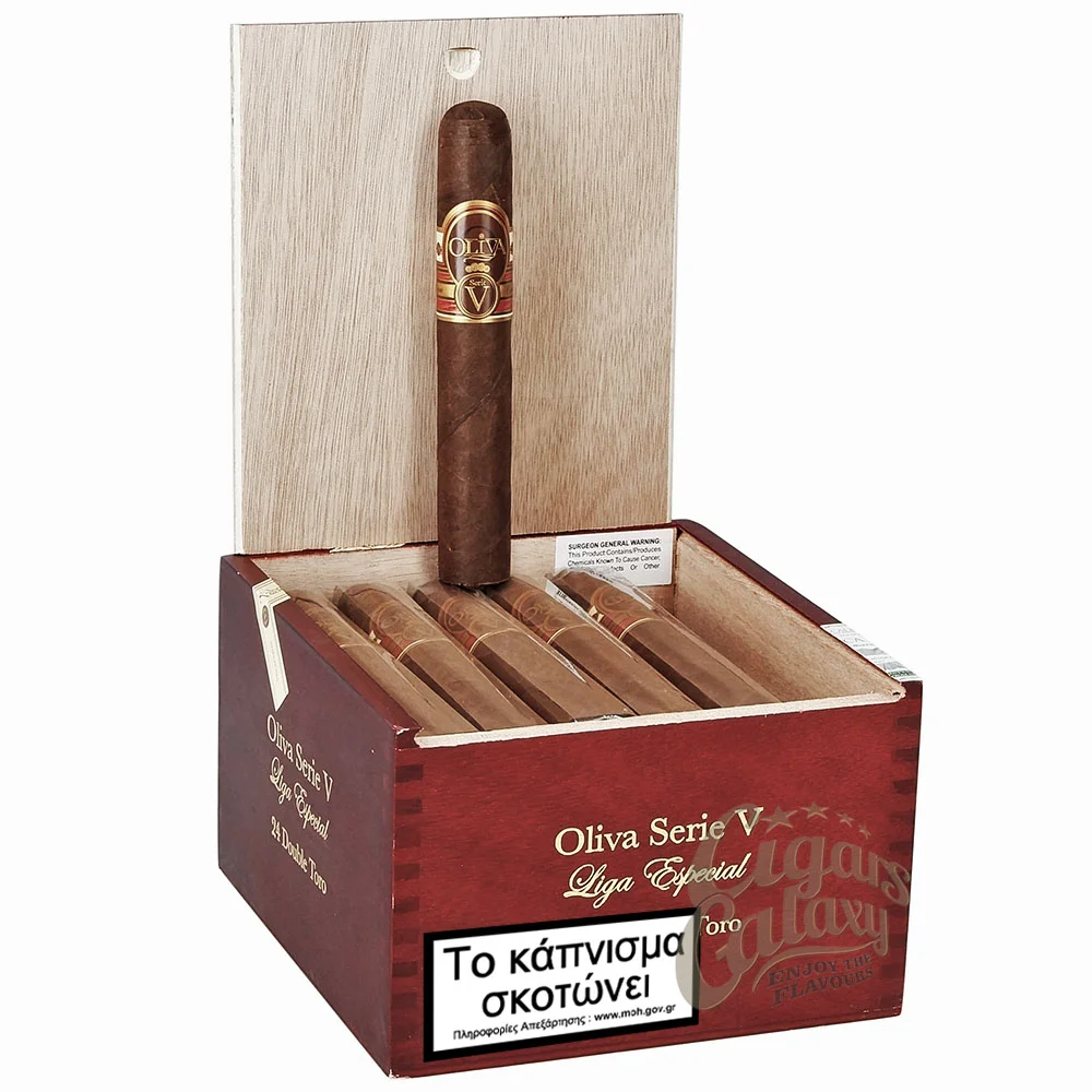 Η Serie V είναι ένα πολύπλοκο χαρμάνι από καπνά long filler Νικαράγουας, συνδυασμένο από το ειδικά ζυμωμένο ligero από την κοιλάδα της Jalapa.