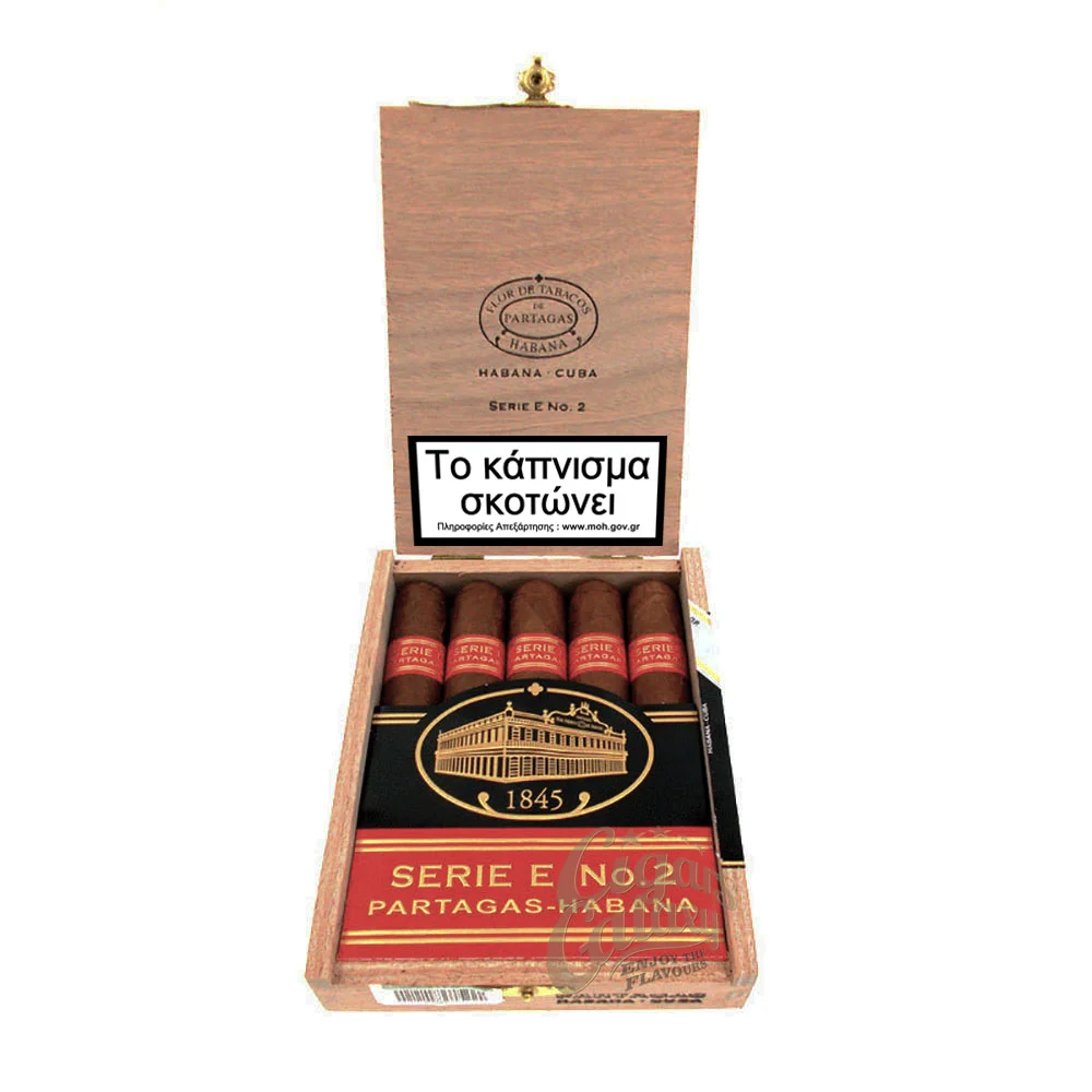Το Serie E No2 της Partagas παρουσιάστηκε από την Habanos για πρώτη φορά το 2011. Είναι εύκολα αναγνωρίσιμο χάρη στην πλούσια και έντονη γεύση του.