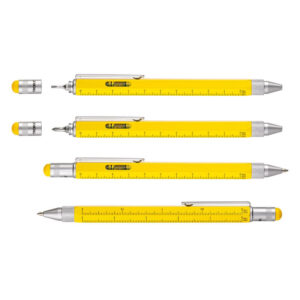 στυλό με χάρακα, κίτρινο