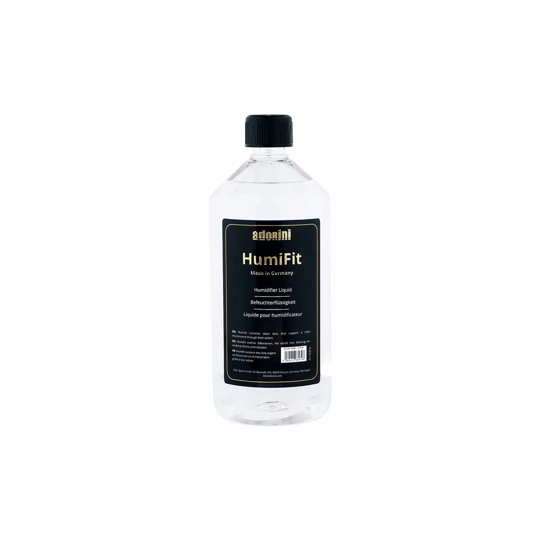 Το Adorini humidifier liquid είναι απιονισμένο νερό με αντιβακτηριδιακά ιόντα αργύρου, έτοιμο για χρήση διασφαλίζοντας την καθαρότητα από πρόσθετα στοιχεία.