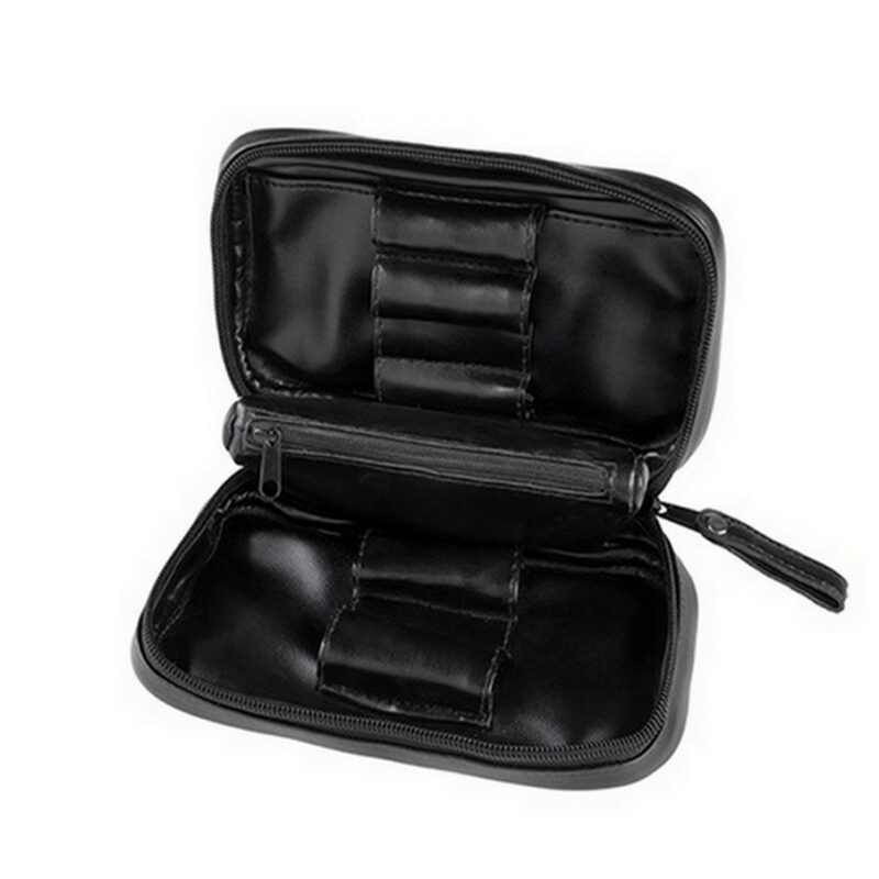 ANGELO - Black PU Leather Pouch for 2 Pipes (830390)