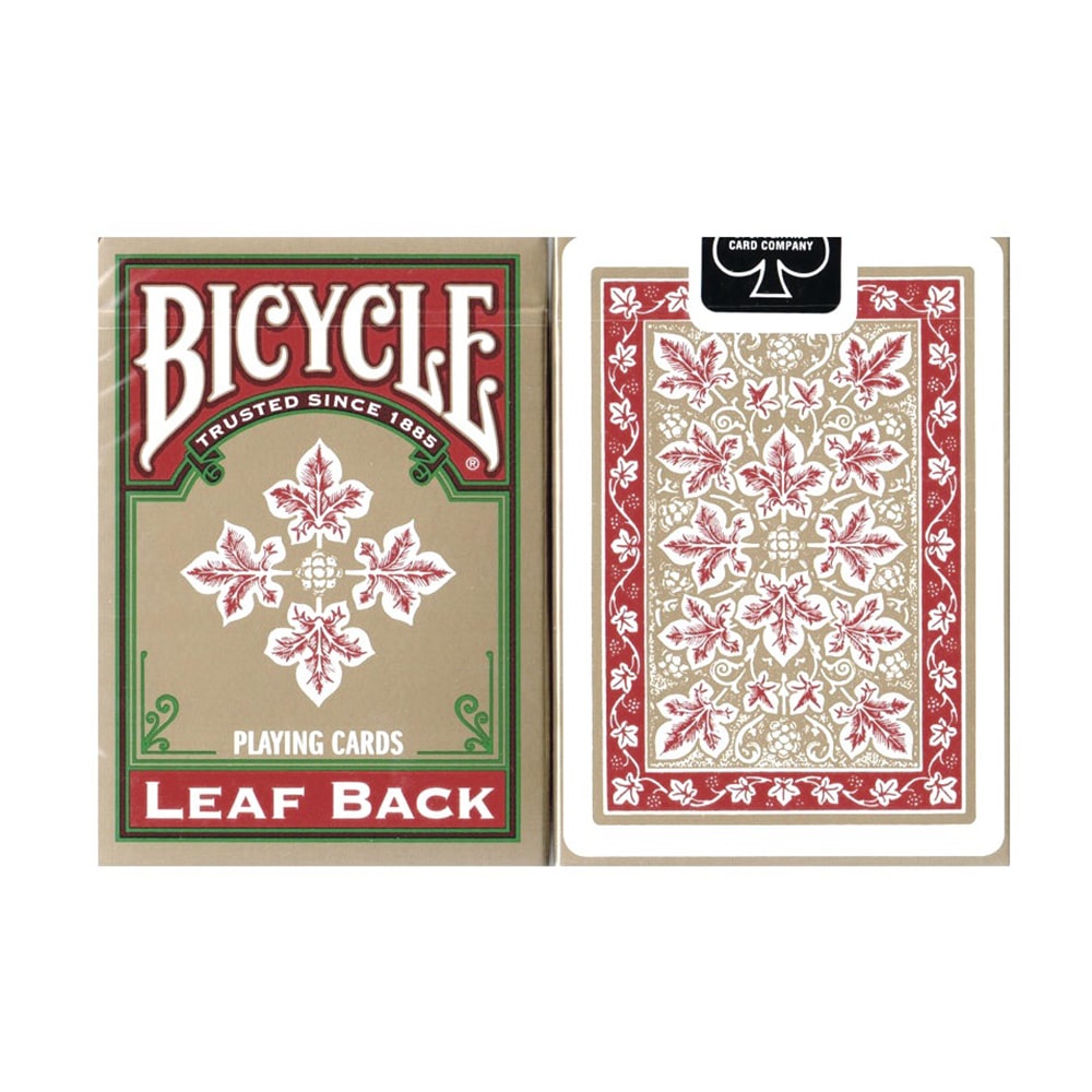 BICYCLE - Leaf Back Red Τράπουλα