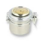 CHACOM - Inox Βάζο Υγραντήρας για Καπνό Πίπας 50gr (W000PM), με υγρόμετρο στο καπάκι