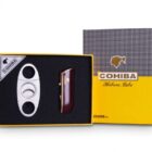 cohiba σετ αναπτήρα αντιανεμικού και πουροκόφτη γκιλοτίνα