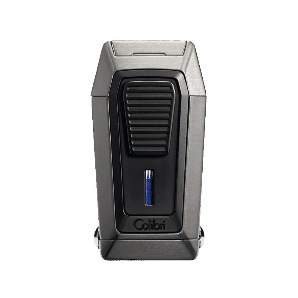 colibri_gotham_gunmetal COLIBRI - Gotham (Quantum) Αναπτήρας Πούρου Τριπλός Jet με V-CUT Gunmetal