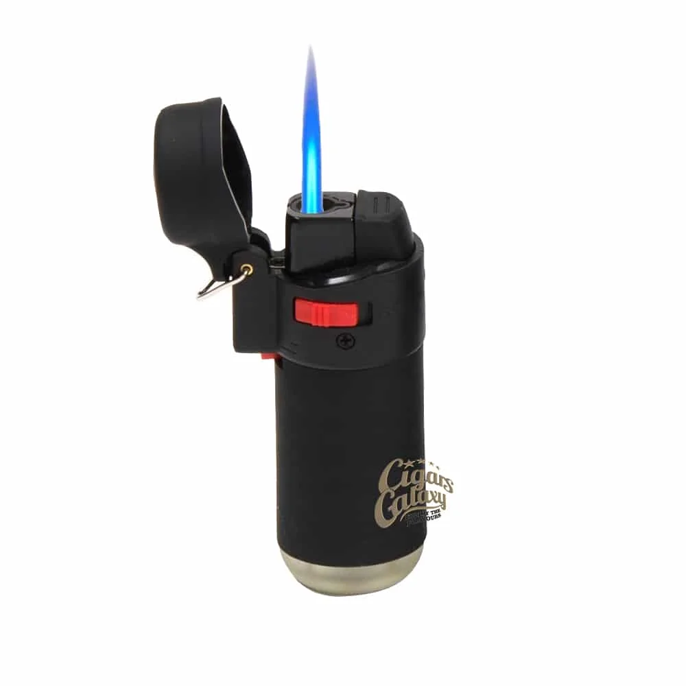 fsdfs ATOMIC - Αναπτήρας Jet Flame Βαρελάκι (2515500), αντιανεμικός, μονή φλόγα, αναμμένος