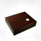 ξύλινος υγραντήρας (humidor) πούρων, καφέ