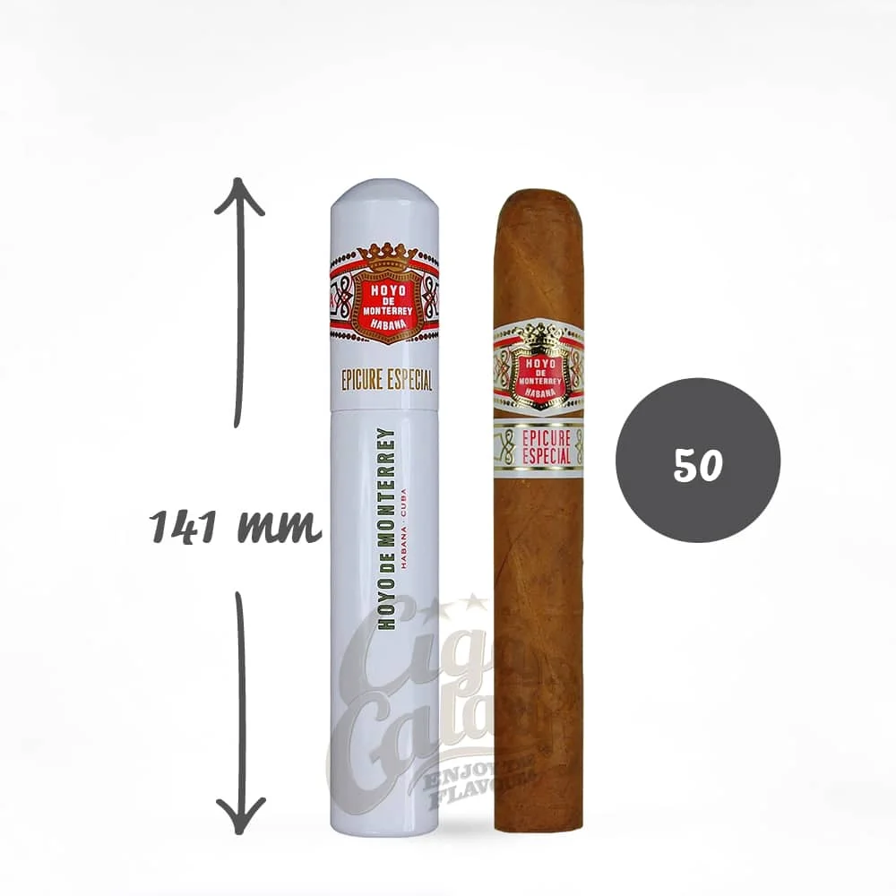 hoyo_epicure_especial_tubos_1 Epicure Especial A/T πούρο Κουβανέζικο μαζί με το σωληνάριό του μήκος 141 χιλιοστά διάμετρος 50 χιλιοστά