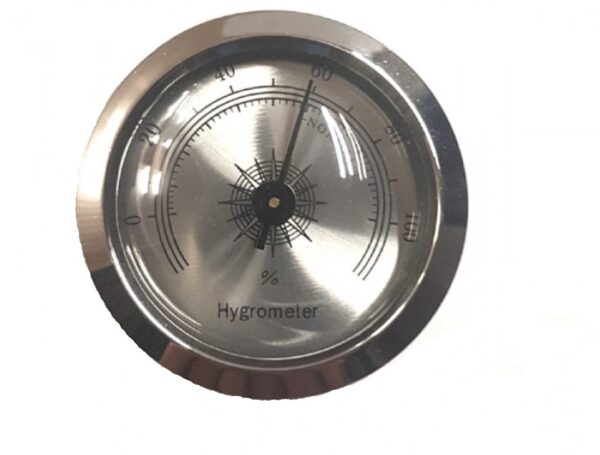 μεταλλικός ασημί αναλογικό υγρόμετρο