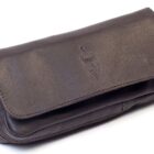 καφέ δερμάτινη θήκη πίπας savinelli nero