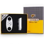 cohiba σετ αναπτήρα αντιανεμικού και πουροκόφτη γκιλοτίνα