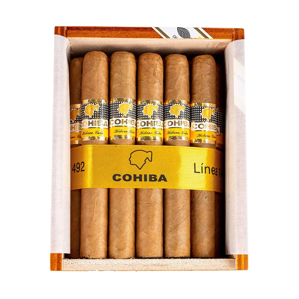 LINEA 1492 Siglo II πούρο της Cohiba, Κουβανέζικο, πάνω σε ξύλινο καφέ κουτί για πούρα