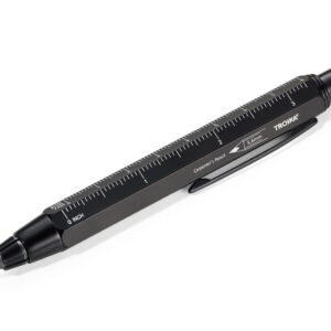 στυλό με χάρακα, μαύρο