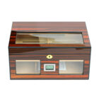Ξύλινος Humidor / Υγραντήρας Καφέ 120 πούρων με τζάμι (289-ED)