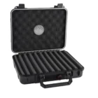 Xi 225 Υγραντήρας πούρων Humidor Ταξιδίου για 25 Πούρα βαλίτσα μαύρο χρώμα ανοιχτό καπάκι