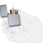 zippo αναπτήρας brushed chrome vintage