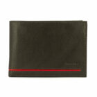 Black Leather Wallet (1-46991005), μαύρο δερμάτινο πορτοφόλι