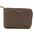 Brown Leather Wallet (1-75410006), καφέ δερμάτινο πορτοφόλι