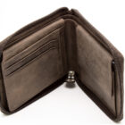 Brown Leather Wallet (1-75410006), καφέ δερμάτινο πορτοφόλι