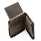Brown Leather Wallet (1-75410006), καφέ δερμάτινο πορτοφόλι