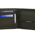 Black Leather Wallet (2006710), μαύρο δερμάτινο πορτοφόλι
