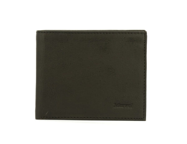 Black Leather Wallet (3322510), μαύρο δερμάτινο πορτοφόλι