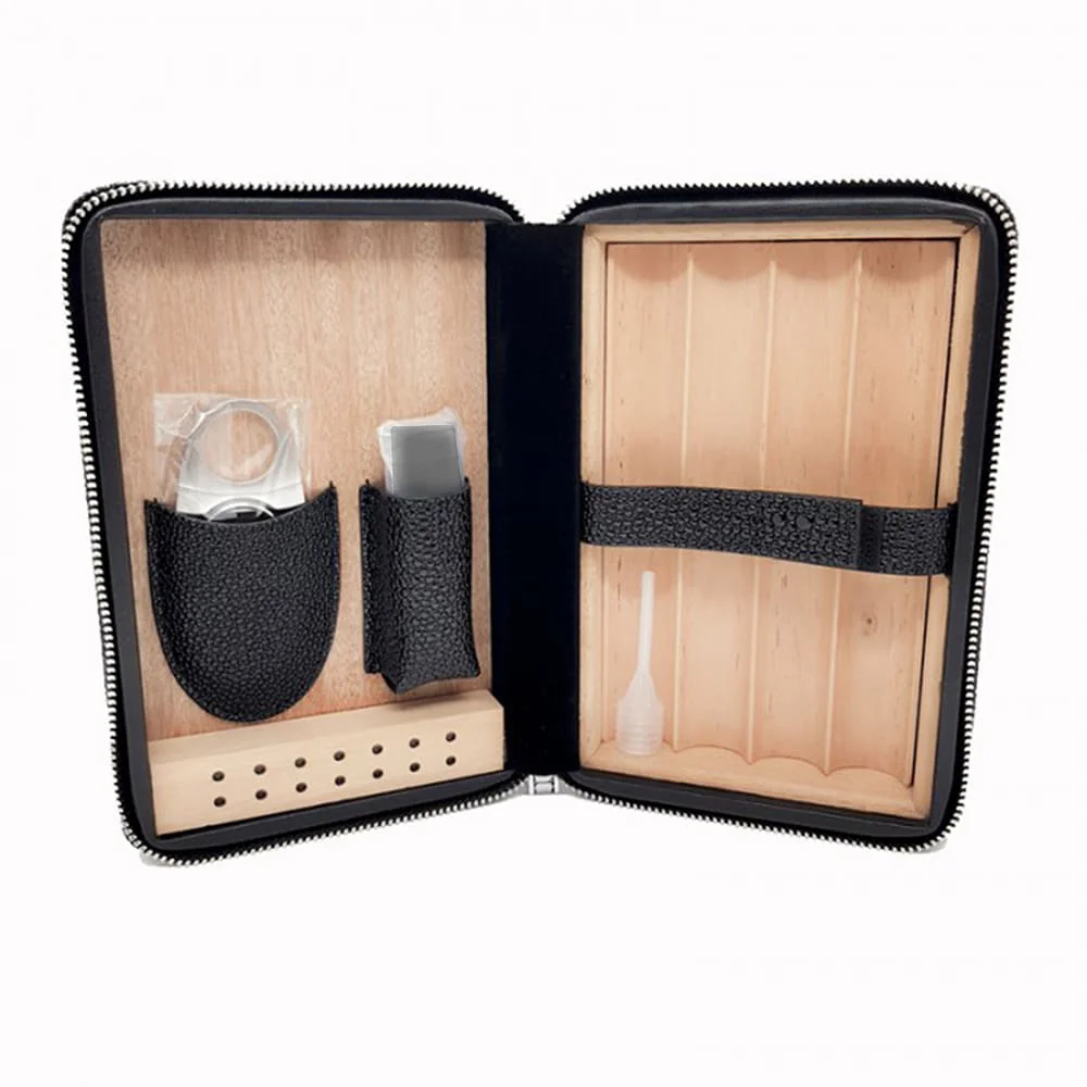 Δερμάτινος Humidor / Υγραντήρας 4 Πούρων (4053)