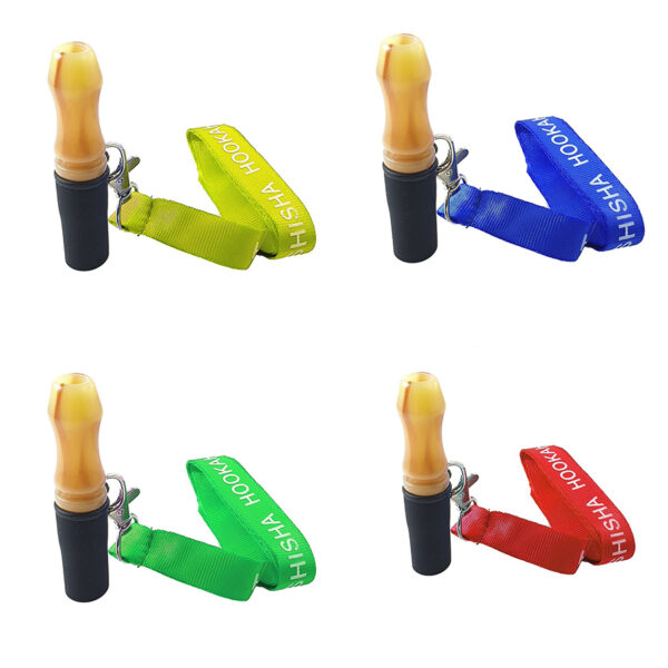 Personal mouthpiece-hook for hookah with strap in different colors (TF213)