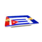 Ceramic Ashtray Cuban Flag for 2 Cigars (0033), κεραμικό τασάκι για ένα πούρο, με τη σημαία της Κούβας