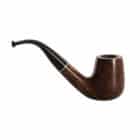 Brown Ring Bent Tobacco Pipe, πίπα καπνού ξύλινη, καφέ χρώμα, λεία
