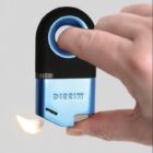 Inverted Soft Flame Lighter in Different Colors, αναπτήρας μεταλλικός σε χρώμα μαύρο-μπλε