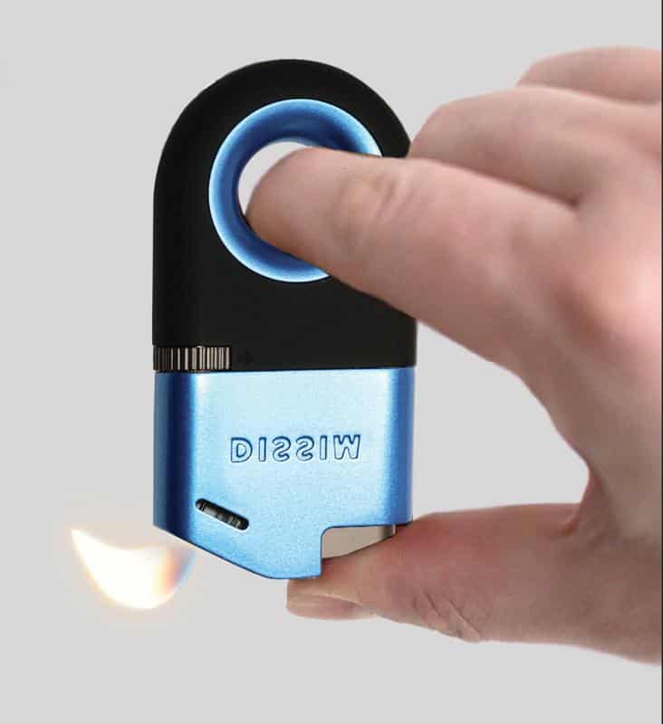 Inverted Soft Flame Lighter in Different Colors, αναπτήρας μεταλλικός σε χρώμα μαύρο-μπλε