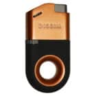 Inverted Soft Flame Lighter in Different Colors, αναπτήρας μεταλλικός σε χρώμα πορτοκαλί-μαύρο