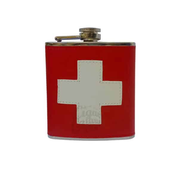 Stainless steel Flask 6oz 180ml Swiss Flag (04051)