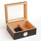 Wooden Humidor Brown For 30-40 Cigars with Glass (1102-E)