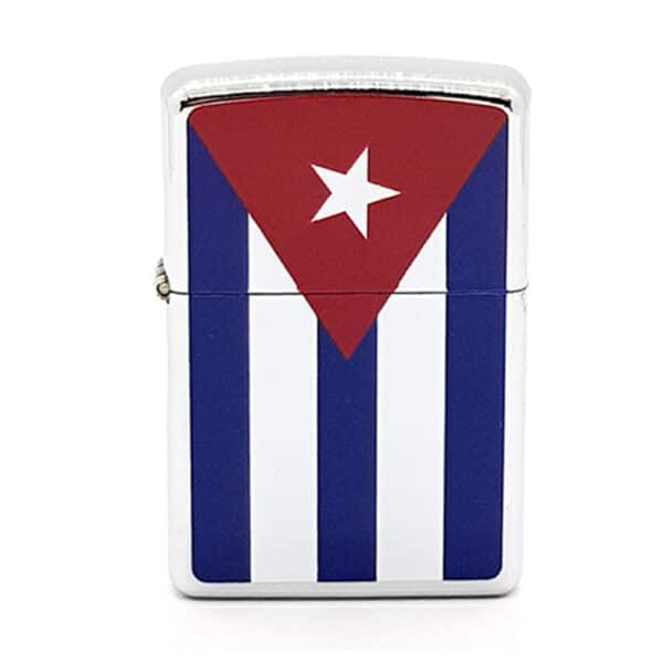 Metal Lighter Cuban Flag (5021), μεταλλικός αναπτήρας με τη σημαία της Κούβας