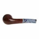 Oceano 316KS Burgundy Smooth Tobacco Pipe, πίπα καπνού ξύλινη, καφέ, λεία, με μπλε επιστόμιο