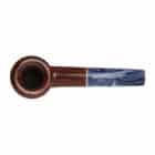 Oceano 316KS Burgundy Smooth Tobacco Pipe, πίπα καπνού ξύλινη, καφέ, λεία, με μπλε επιστόμιο