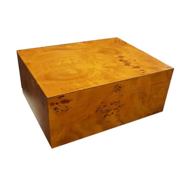Wooden Humidor Natural for 40-50 Cigars (0205), ξύλινος υγραντήρας πούρων για 40-50 πούρα