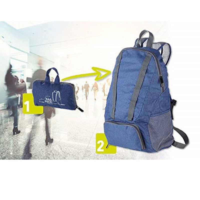 TROIKA – Backpack Foldable BagPack Dark Blue RUC01/DB
