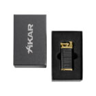 Pipeline Angled Candle Flame Pipe Lighter Black Gold (595BKGD) αναπτήρας για πίπα καπνού, μεταλλικός, μαύρο-χρυσό χρώμα