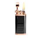 XIKAR – Pipeline Angled Candle Flame Pipe Lighter Black Rose (595BKRS)