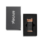 XIKAR – Pipeline Angled Candle Flame Pipe Lighter Black Rose (595BKRS)
