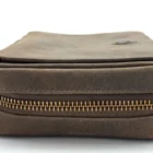 Peat Pipe Bag 2 δερμάτινη θήκη πίπας καπνού, με φερμουάρ, μαύρο χρώμα