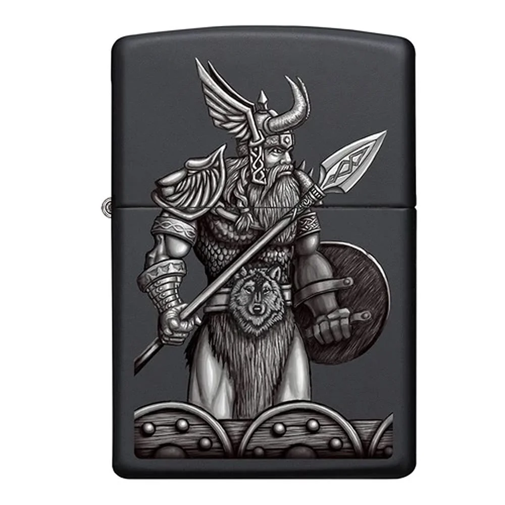 ZIPPO Odin Αναπτήρας Odin Αναπτήρας (GR9023) γκρι μεταλλικός με σχέδιο βίκινγκ