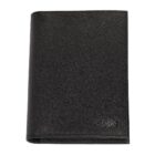 Δερμάτινο Πορτοφόλι Tri-Fold Black μαύρο χρώμα με φερμουάρ