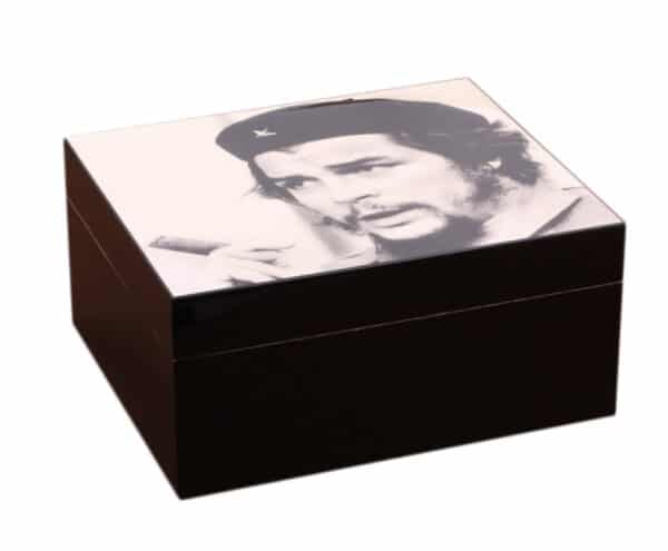 Ξύλινος Υγραντήρας Λάκα Che Guevara για 25 Πούρα ξύλινος με φωτογραφία του Τσε Γκεβάρα πάνω