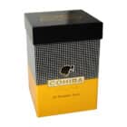 Κεραμικός Υγραντήρας / Humidor για 10-15 πούρα χρώμα μαύρο-κίτρινο τετράγωνο κουτί συσκευασία