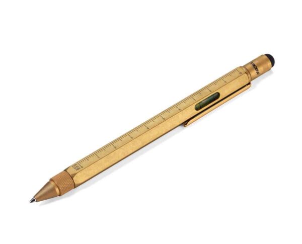 Construction Στυλό με χάρακα-μέτρο σε χρυσό χρώμα